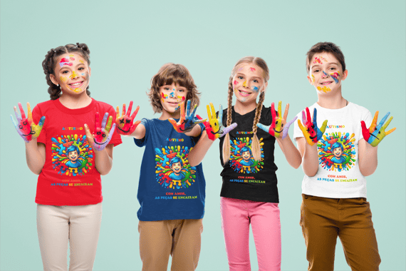 Infantil 2 a 8 anos - Autismo  - Com amor, as peças se encaixam (linha quality)