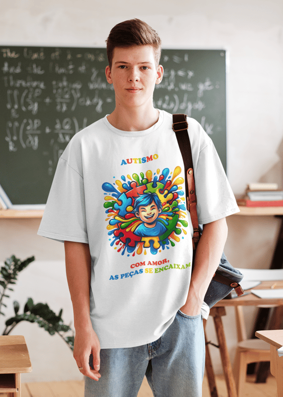 Infantil 10 a 14 anos - Autismo  - Com amor, as peças se encaixam (linha quality)