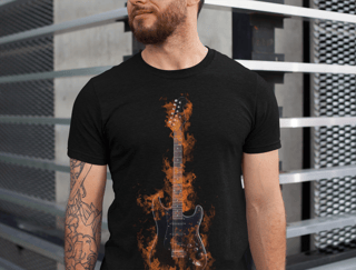 Nome do produto Flaming Guitar 01