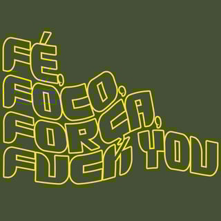 Nome do produto Oversized Fé, foco, força, fuck you
