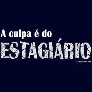 Nome do produto Camisa A Culpa é do estagiário