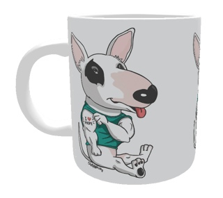 Caneca Bull Terrier I Love Mom