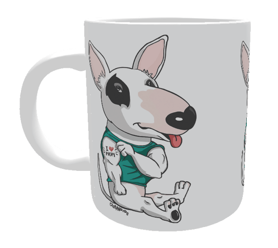 Caneca Bull Terrier I Love Mom