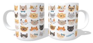 Caneca Cats Emoticons