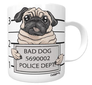 Nome do produto Caneca Cachorro Pug Bad Dog