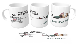 Nome do produto Caneca Cachorro Deixa o Dog Me Levar