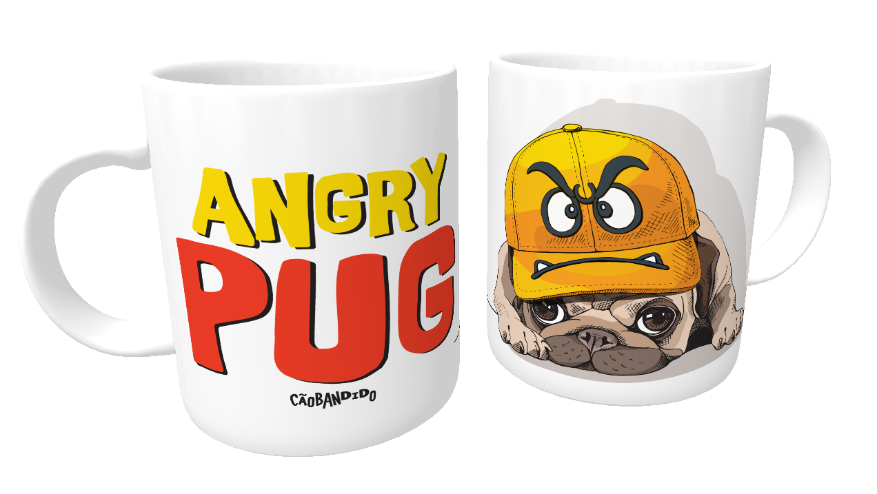 Caneca Angry Pug