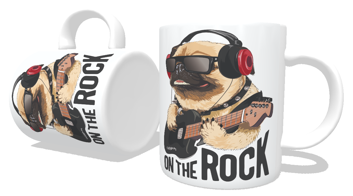 Caneca Pug On The Rock