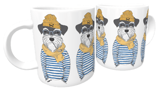 Caneca Schnauzer Cachorro Marinheiro