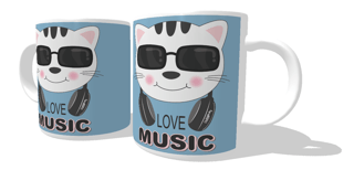 Nome do produto Caneca Gato Love Music