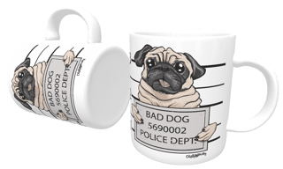 Caneca Cachorro Pug Bad Dog