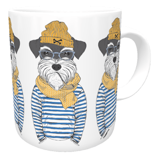 Nome do produto Caneca Schnauzer Cachorro Marinheiro