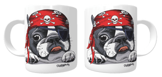 Nome do produto Caneca Bulldog Francês Pirata