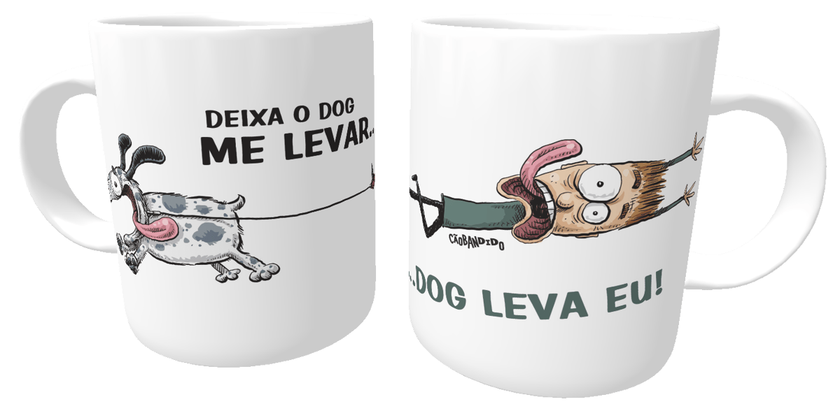 Nome do produto: Caneca Cachorro Deixa o Dog Me Levar