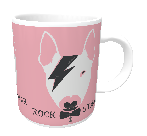 Caneca Bull Terrier Rock Star