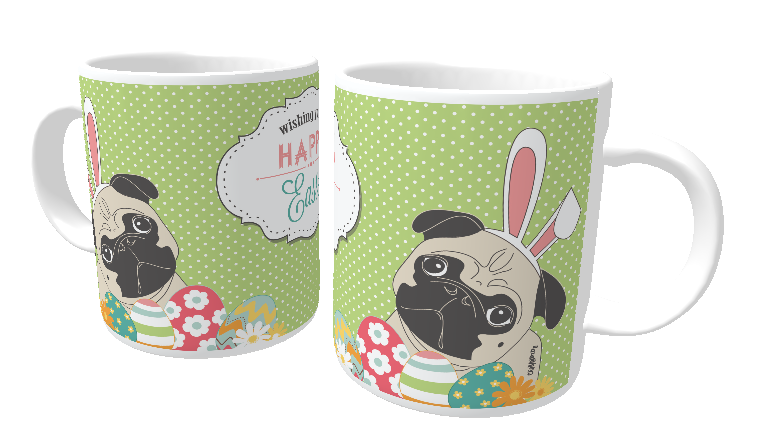 Nome do produto: Caneca Cachorro Wishing You a Happy Easter