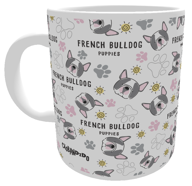 Nome do produto: Caneca French Bulldog Puppies