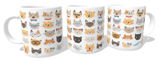 Nome do produto Caneca Cats Emoticons