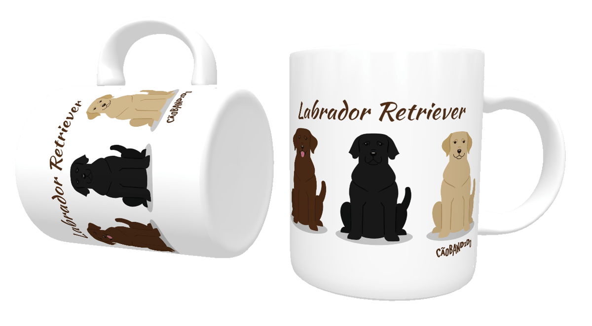 Nome do produto: Caneca Labrador Todas as Cores