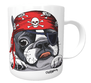 Caneca Bulldog Francês Pirata