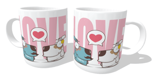 Caneca Cachorro Casal Love