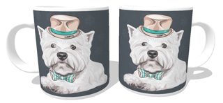 Nome do produto Caneca Westie de Gravata e Chapéu