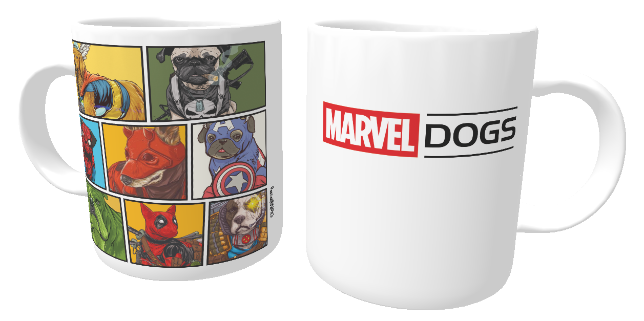 Caneca Marvel Dogs Super Heróis