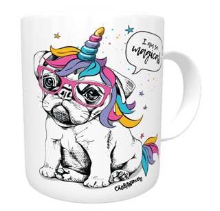 Caneca Bulldog Francês Unicórnio - I am So Magical