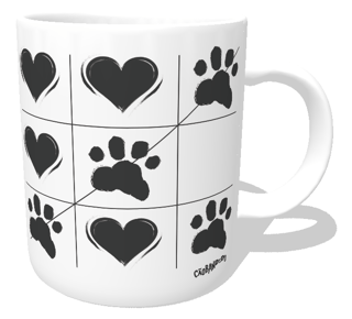 Caneca Cachorro Jogo da Velha