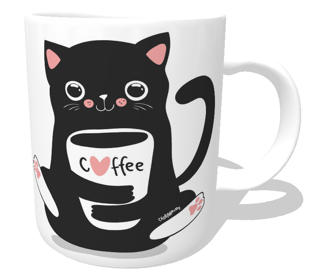 Caneca Gato Preto Café