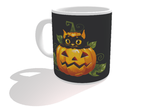 Nome do produto Caneca Gato Preto Halloween