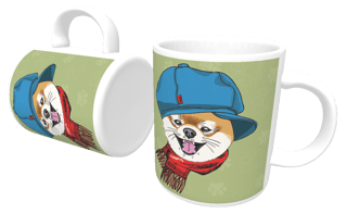 Nome do produto Caneca Spitz Alemão de Boina e Cachecol