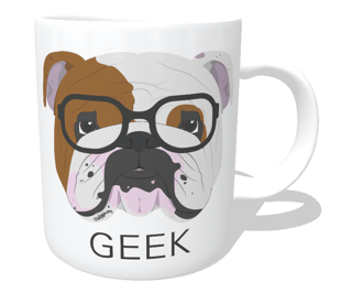 Nome do produto Caneca Bulldog Inglês Geek