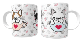 Caneca Bulldog Francês Hora do Café