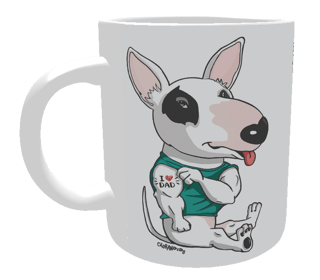 Caneca Bull Terrier I Love Dad