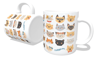 Nome do produto Caneca Cats Emoticons