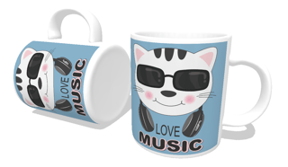 Nome do produto Caneca Gato Love Music