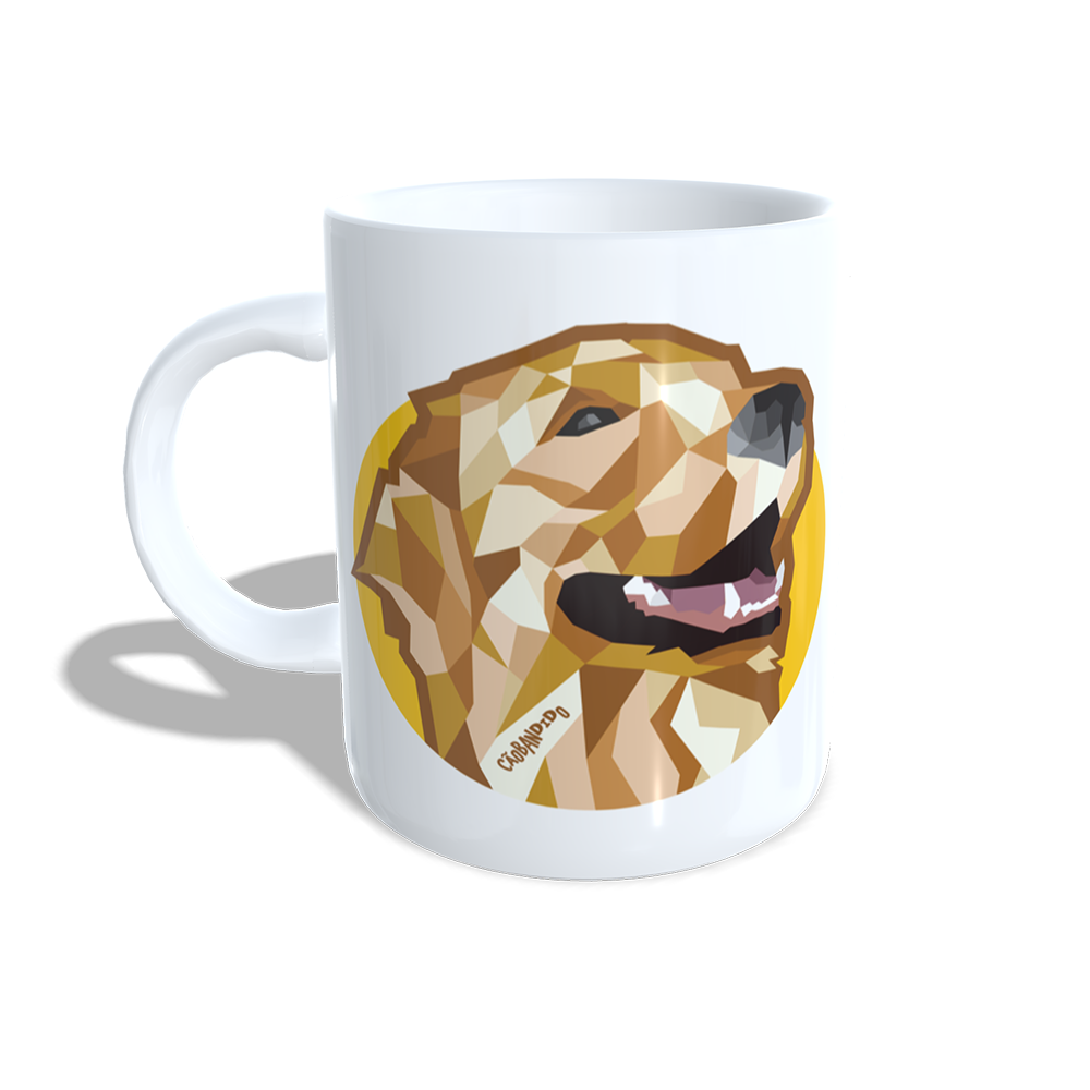 Caneca Golden Retriever Mosaico Guth Dog