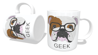 Caneca Bulldog Inglês Geek