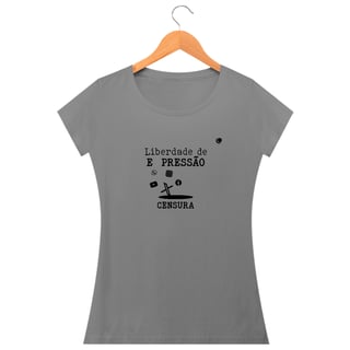 Nome do produto Camiseta - Liberdade de EXPRESSÃO CENSURA (Baby Long)