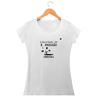 Nome do produto Camiseta - Liberdade de EXPRESSÃO CENSURA (Baby Long)