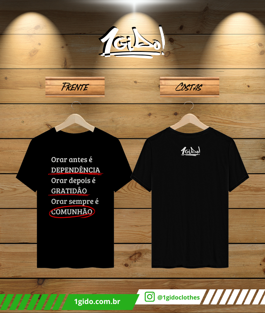 T-SHIRT Quality 1Gido - Masc | Estampa Frente - Ore [Escuras]