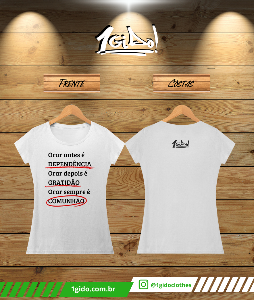 T-SHIRT Prime 1Gido - Fem | Estampa Frente - Ore [Branca]