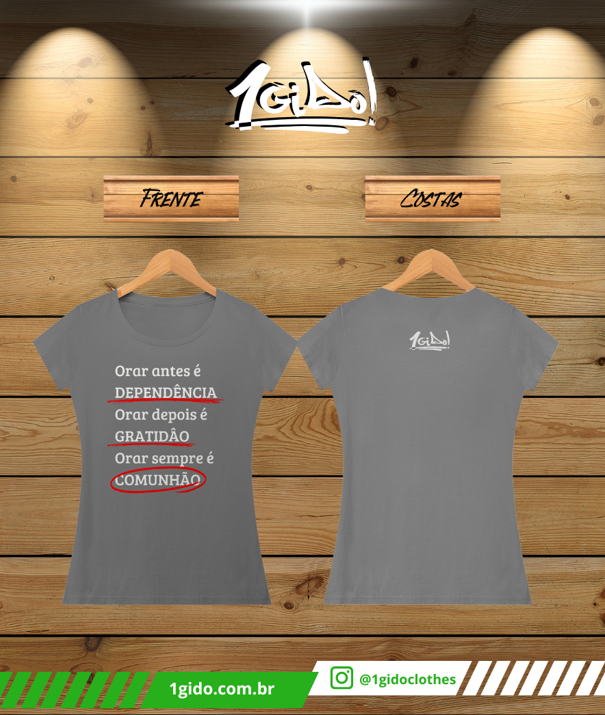 T-SHIRT Estonada 1Gido - Fem | Estampa Frente - Ore [Colors]