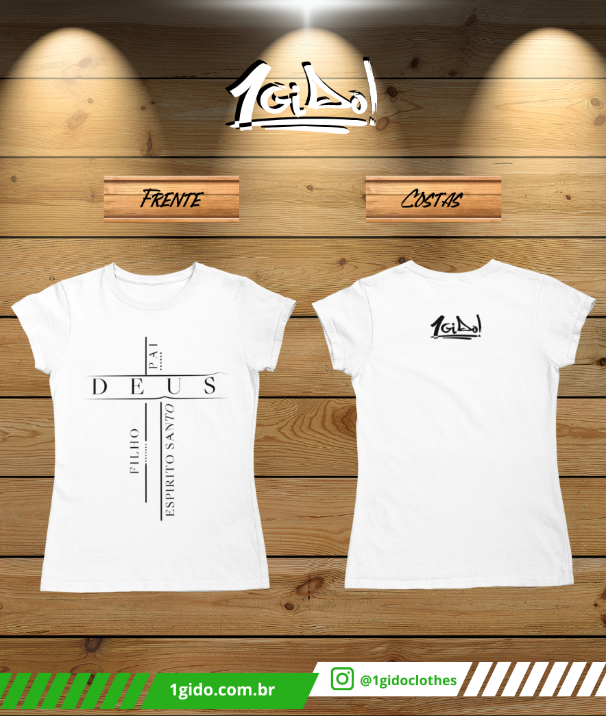 T-SHIRT Prime 1Gido - Fem | Estampa Frente - Trindade [Branca]