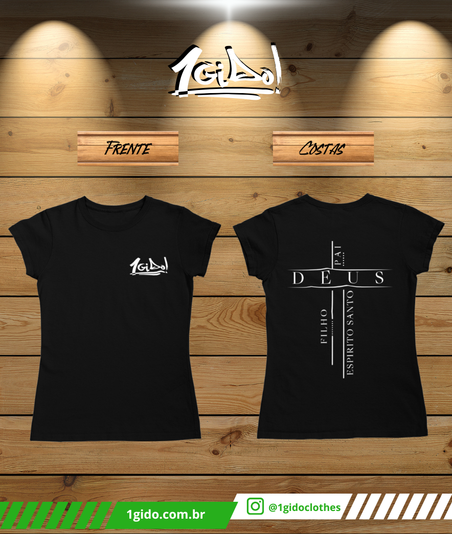 T-SHIRT 1Gido Quality - Fem | Estampa Costas - Trindade [Escuras]