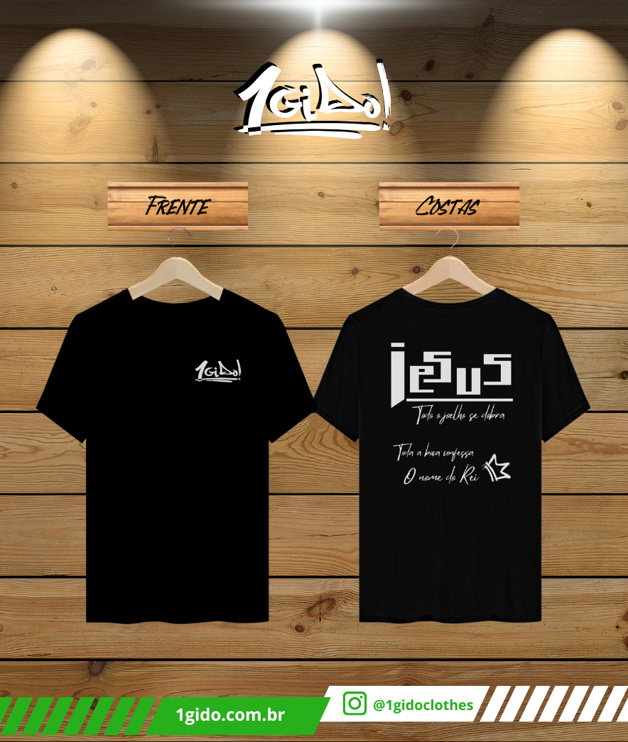 T-SHIRT Quality 1Gido - Masc | Estampa Costas - Jesus [Escuras]