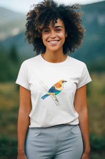 Nome do produtoSaíra-preciosa, Camiseta Baby Long Quality