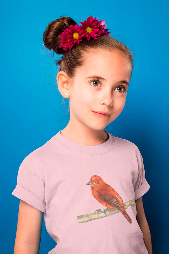 Sanhaço-de-fogo, Camiseta Infantil Classic