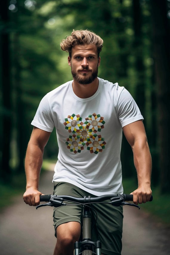 Floral, Camiseta Quality Unissex